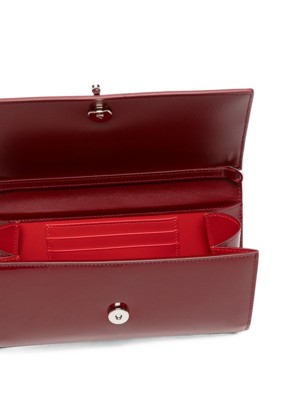 BETTINA PATENT LEATHER WALLET ON CHAIN
