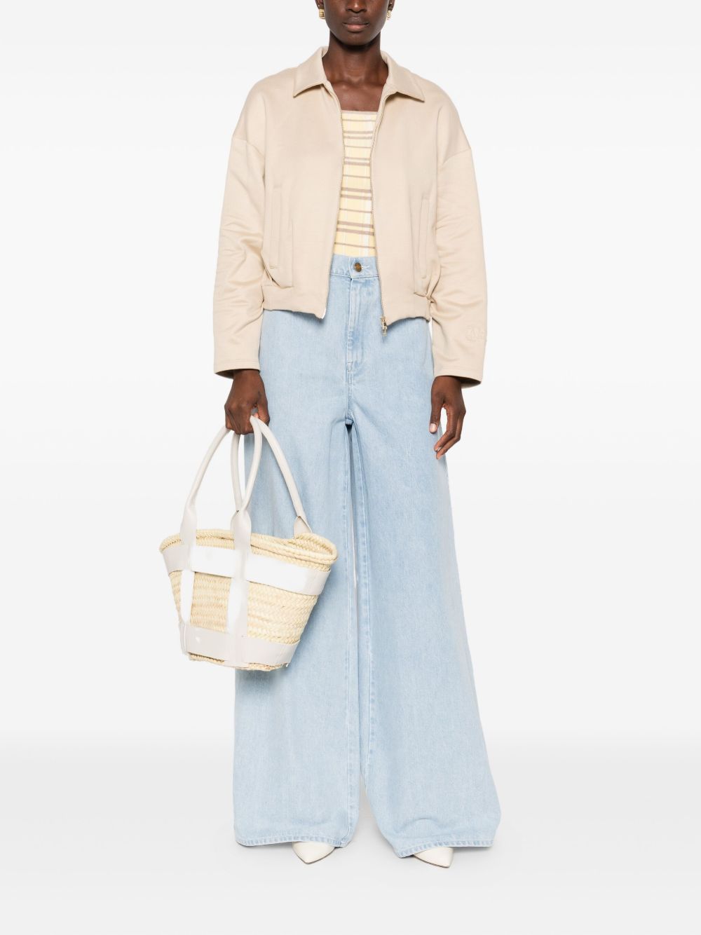 FLARED LEG DENIM JEANS