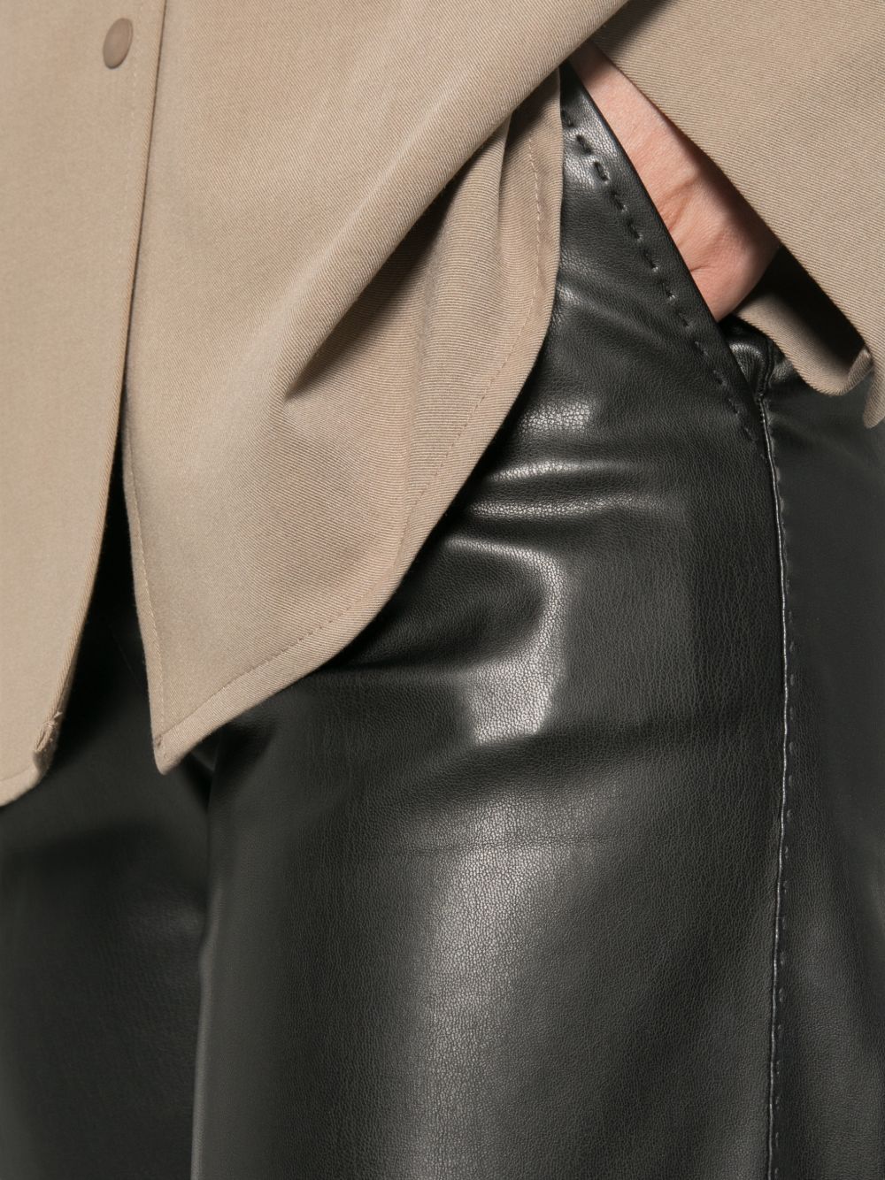 FAUX LEATHER TROUSERS
