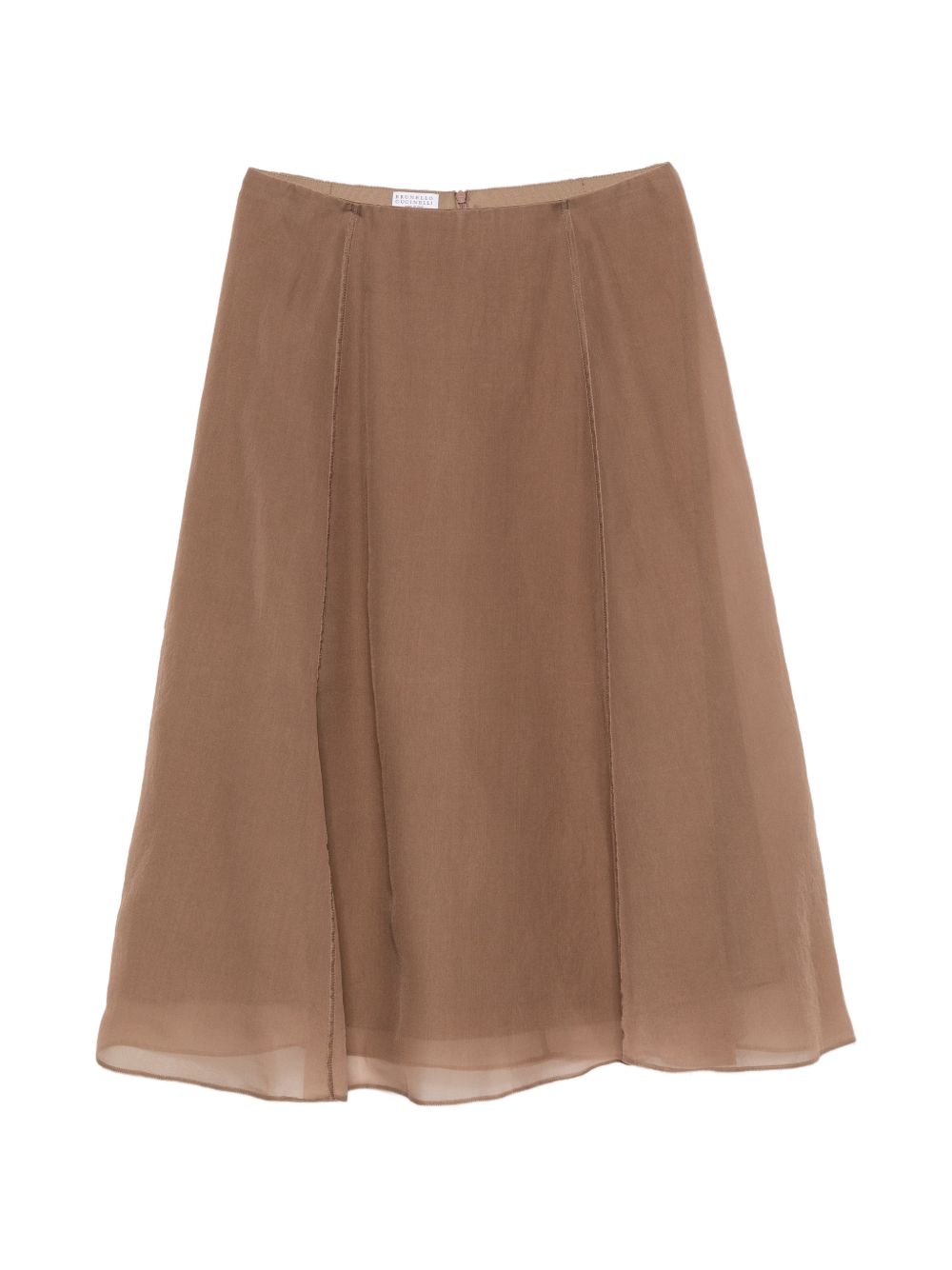 SILK MIDI SKIRT