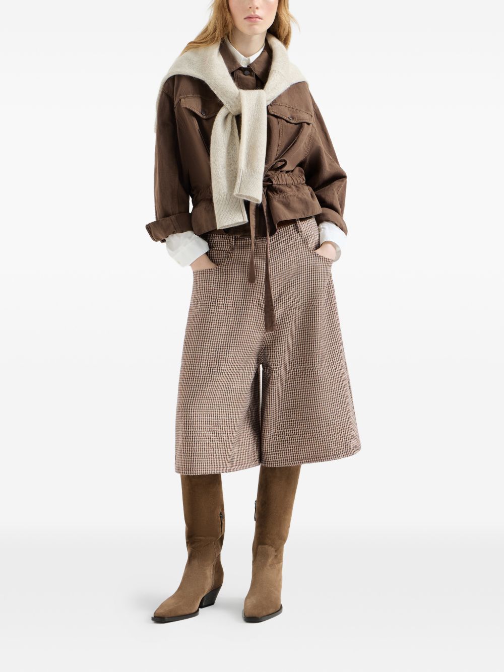 LINEN CROPPED JACKET