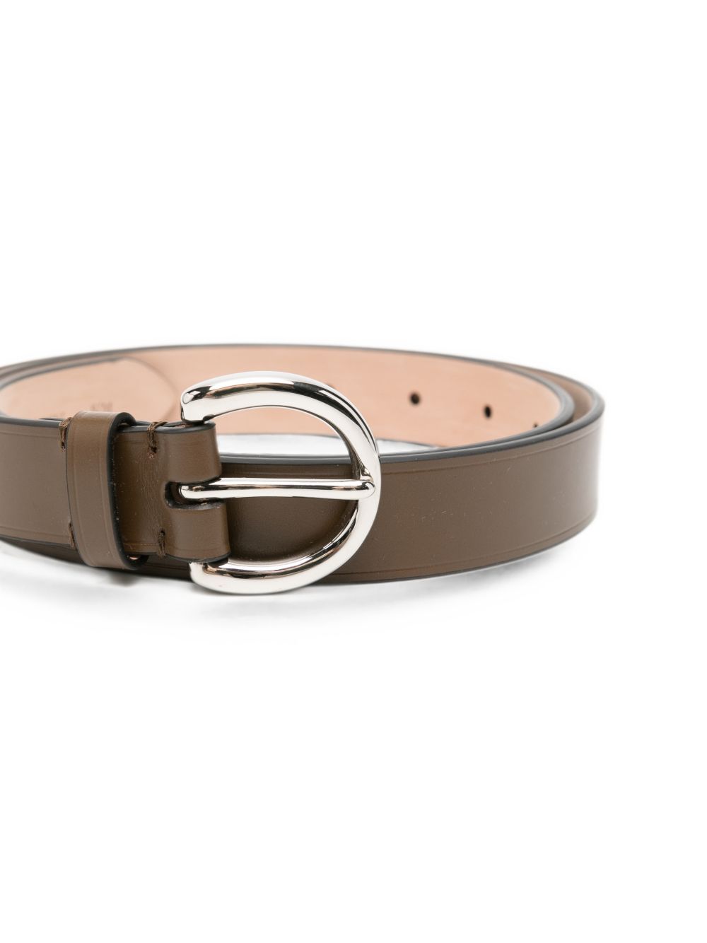 ROUND BUCKLE LEATHER BELT