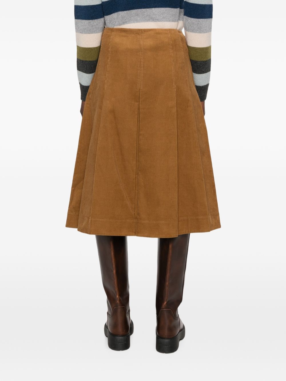CORDUROY PLEATED SKIRT