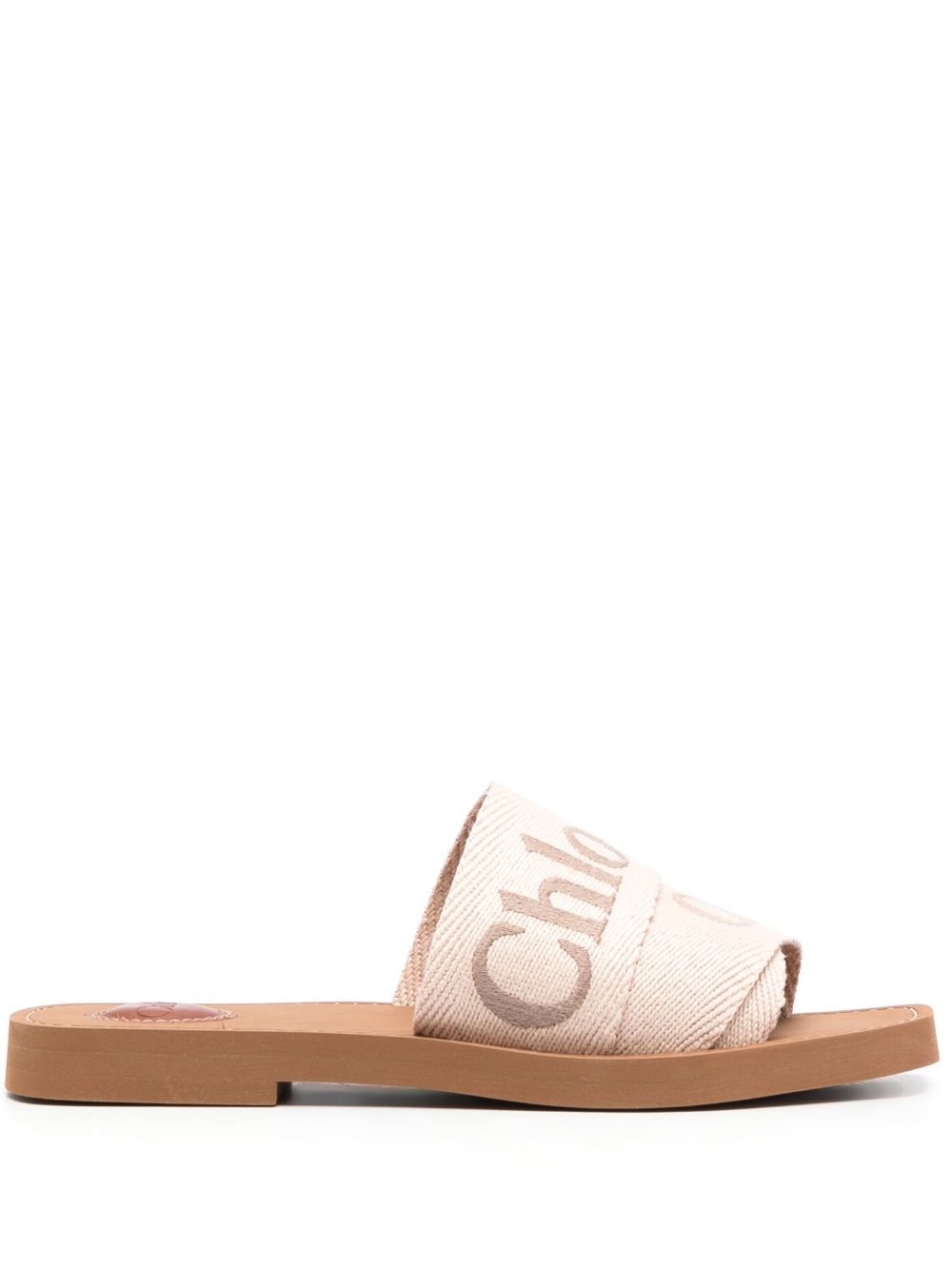 WOODY LINEN FLAT SANDALS