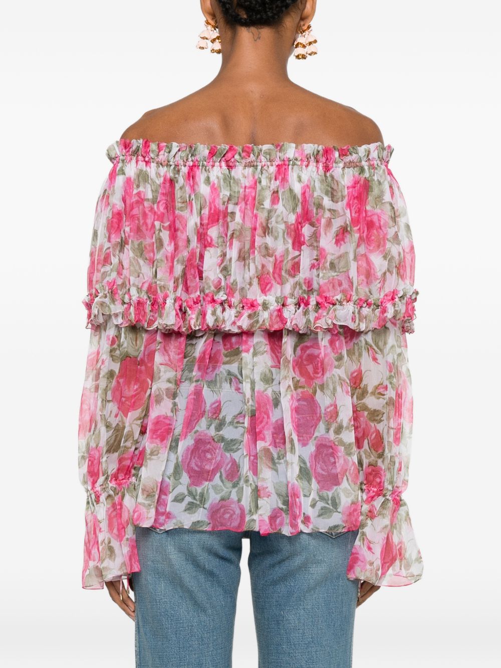 PRINTED SILK BLOUSE