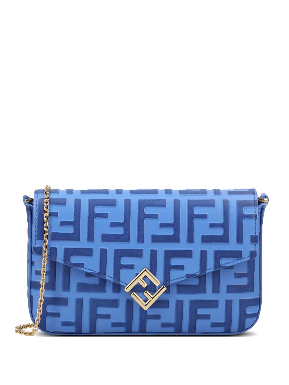 FF DIAMONDS LEATHER WALLET ON CHAIN