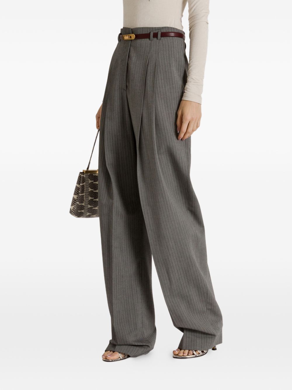 WOOL BLEND TAILORING TROUSERS