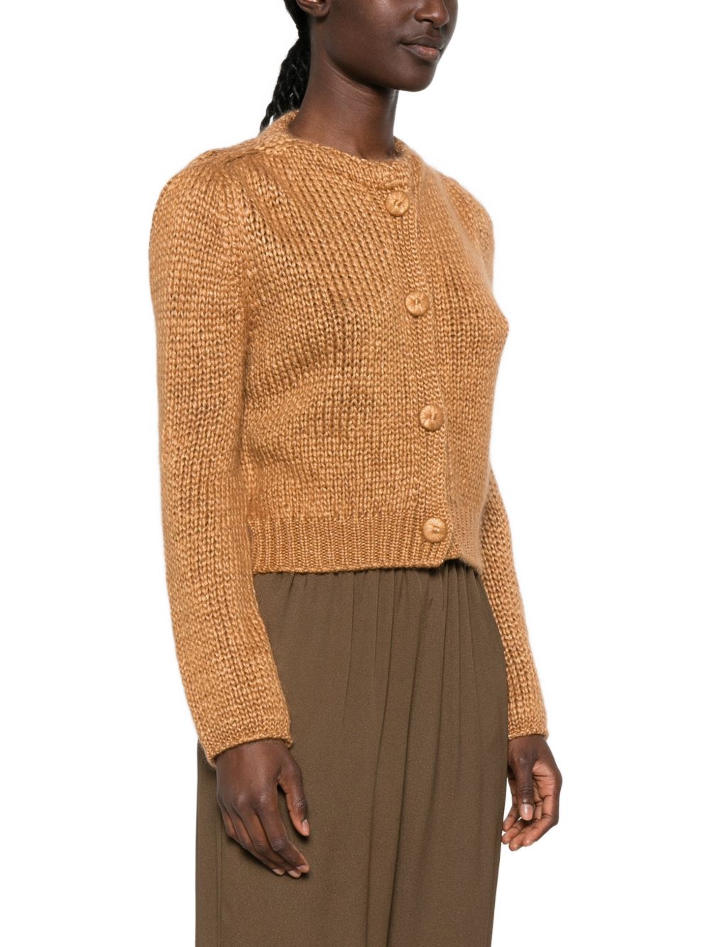 CASHMERE BLEND KITTED CARDIGAN