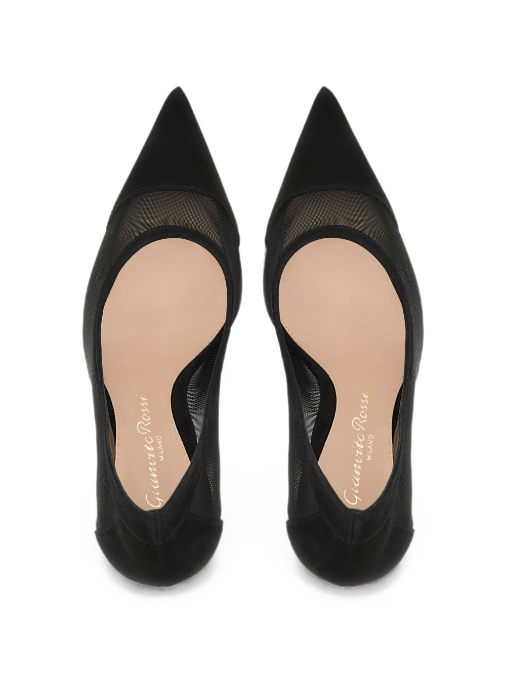 SUEDE AND MESH PUMPS