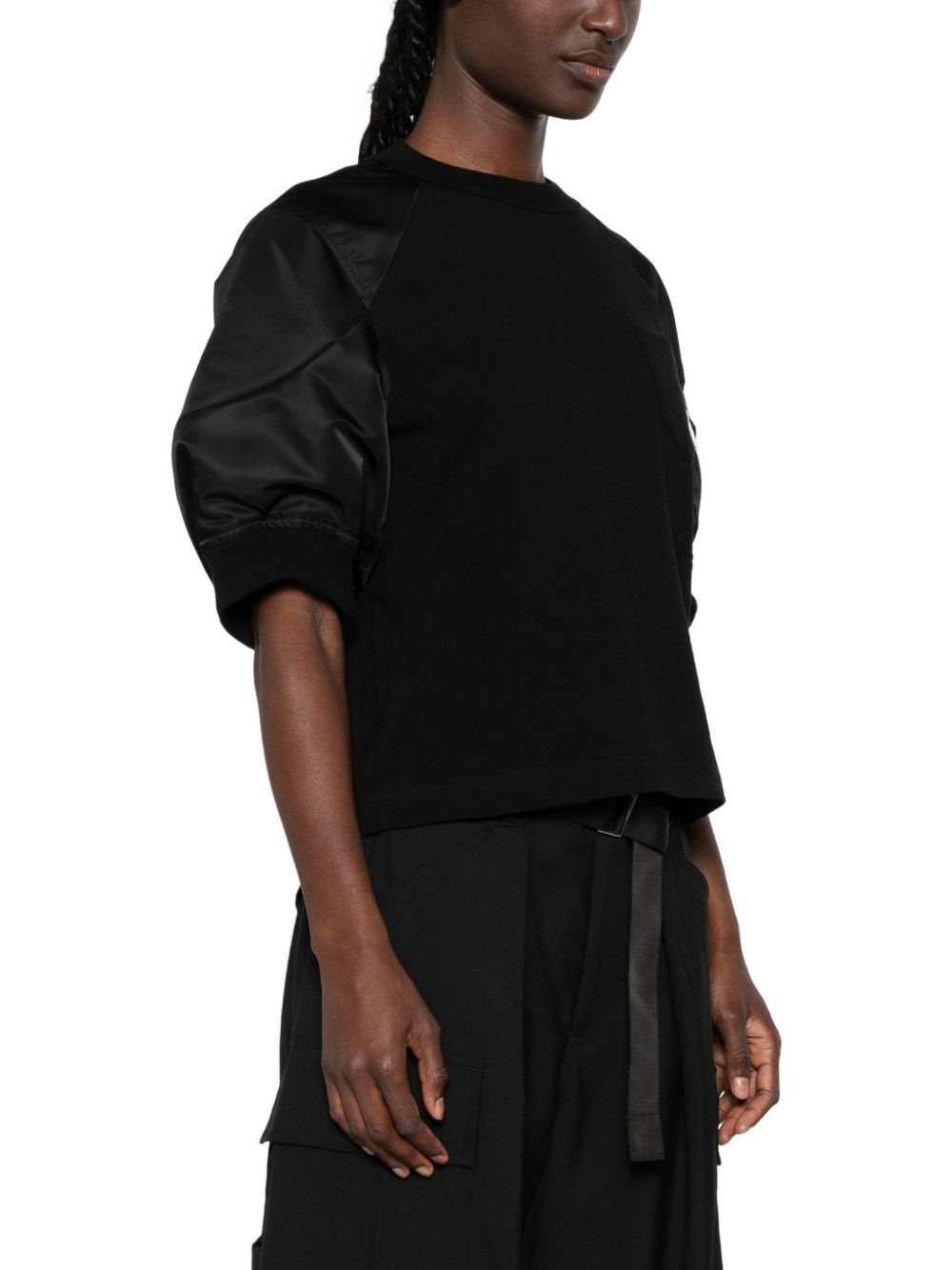 COTTON AND NYLON T-SHIRT