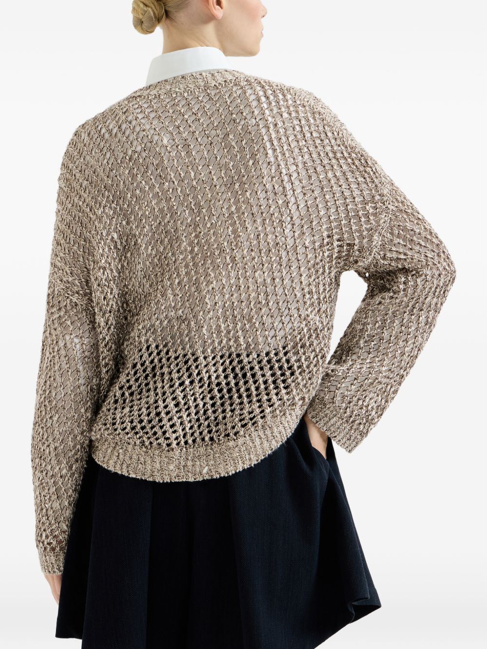 WOOL AND SILK CREWNECK SWEATER