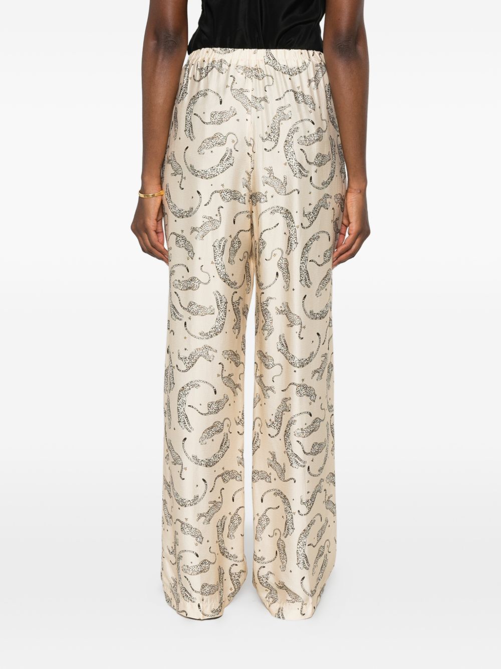 PRINTED DRAWSTRING TROUSERS