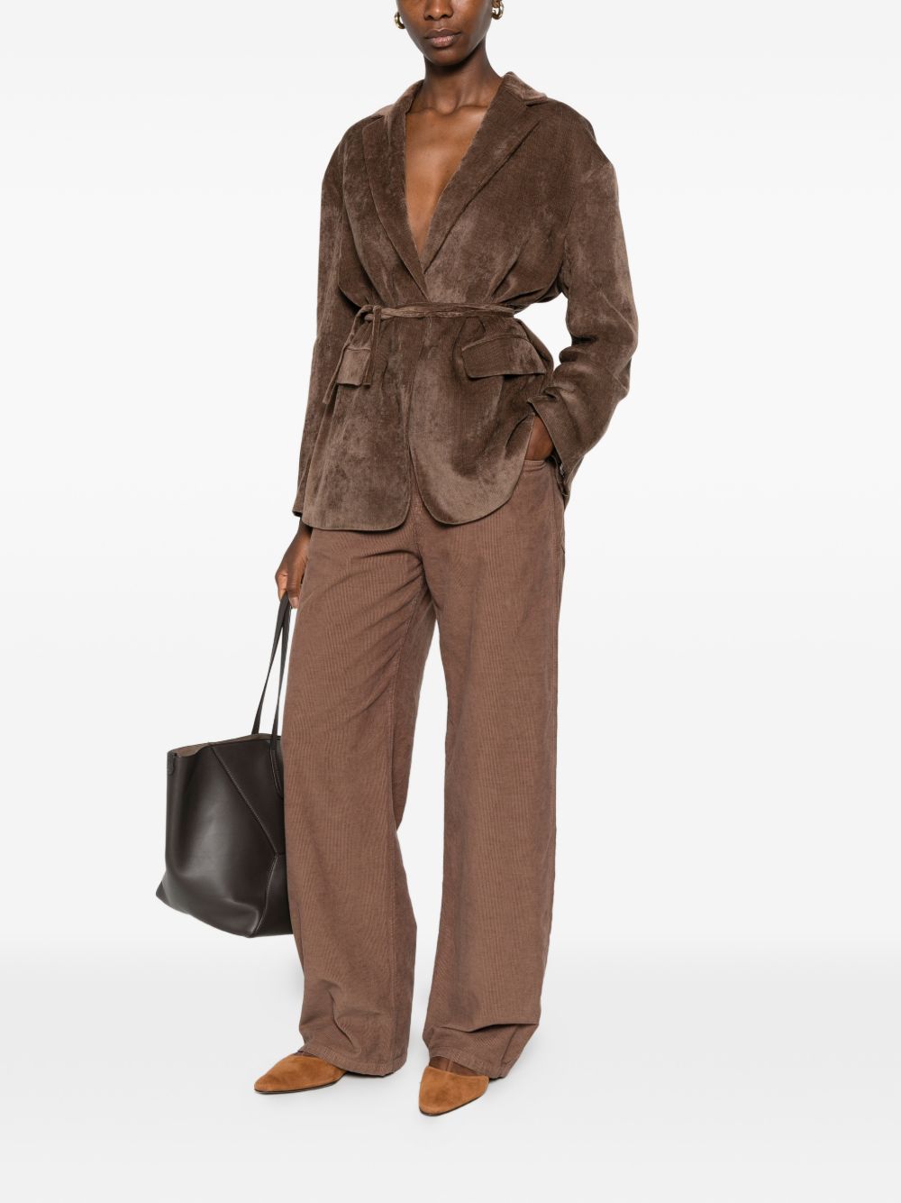 VELVET BELTED JACKET