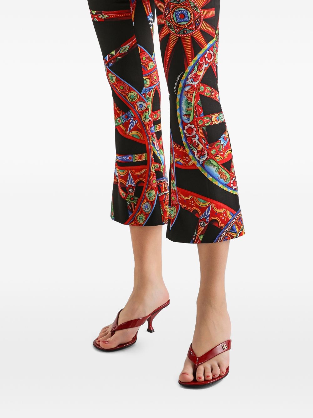 CARRETTI PRINT SILK TROUSERS