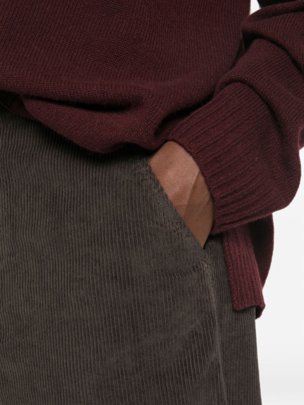 VELVET BARREL TROUSERS