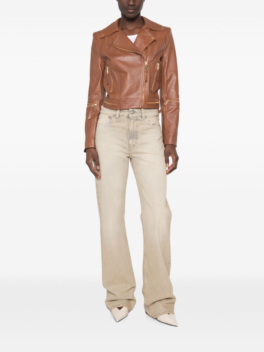 LEATHER BIKER JACKET