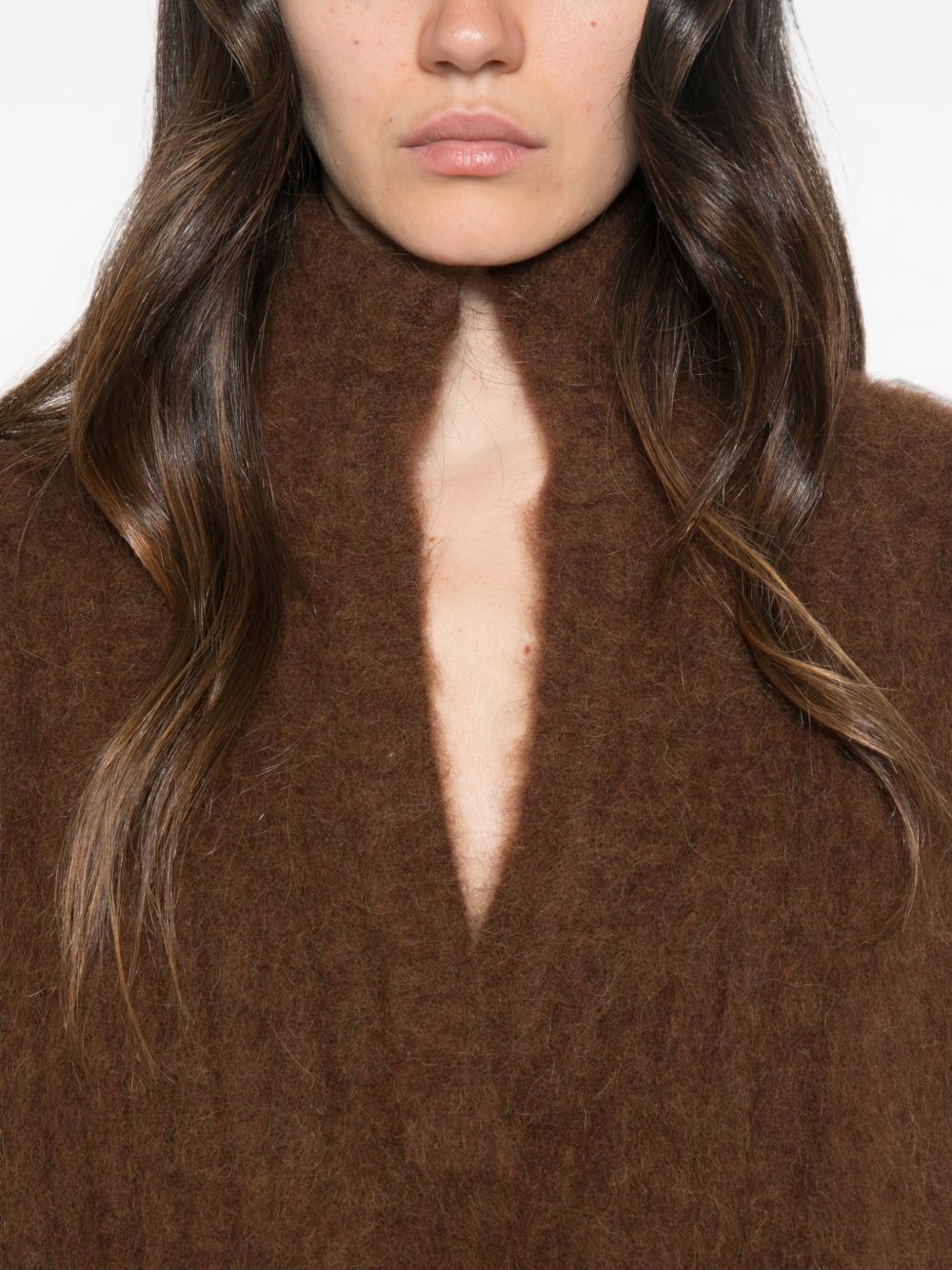 WOOL BLEND POLO SWEATER