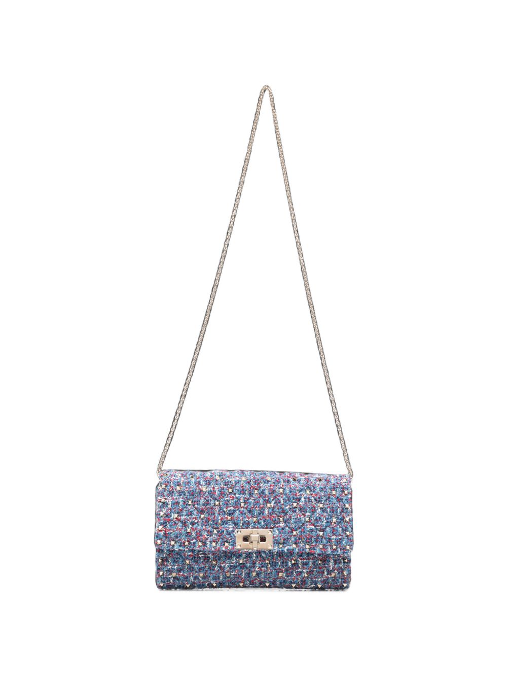 ROCKSTUD SPIKE TWEED SHOULDER BAG