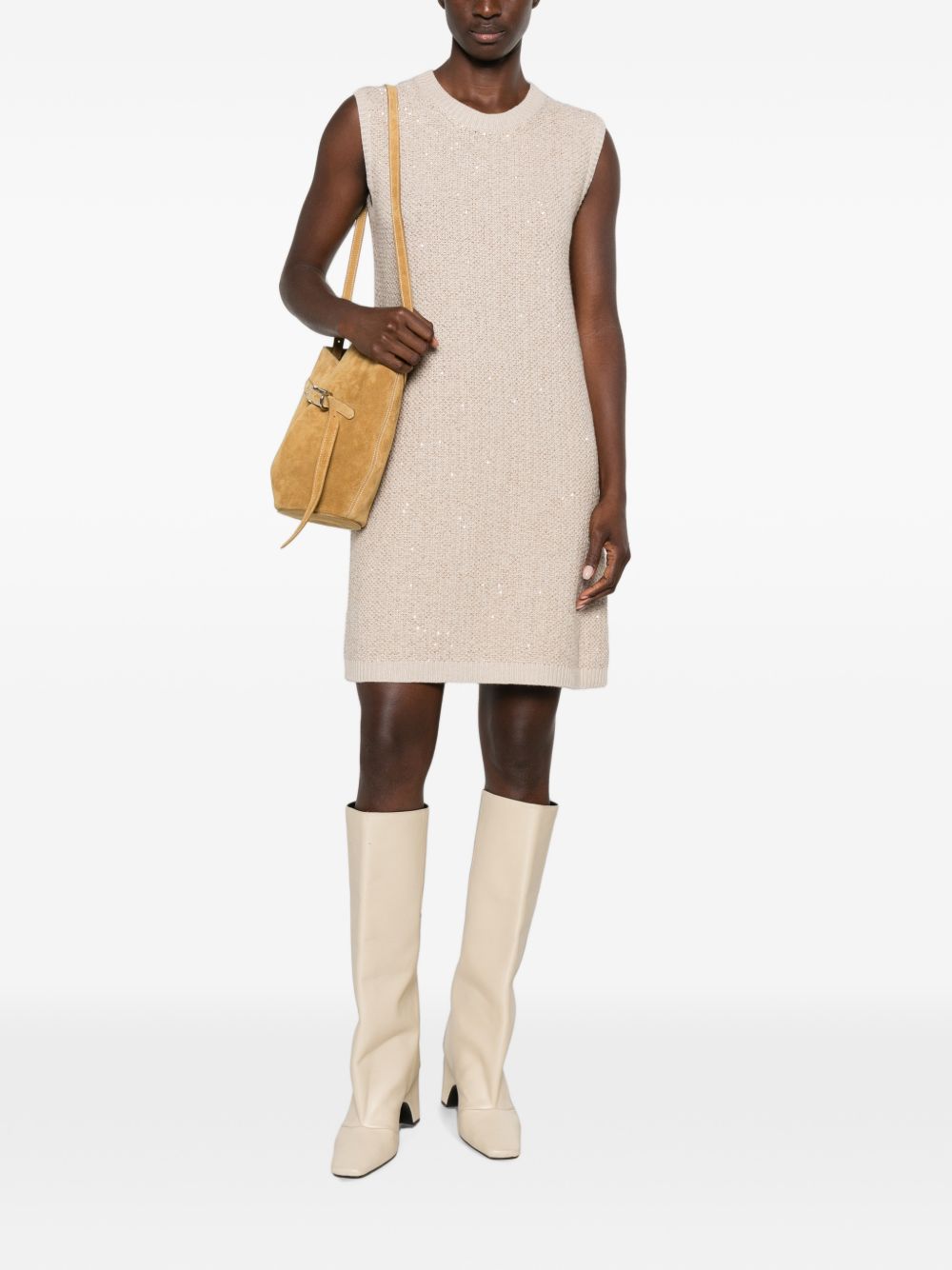WOOL BLEND SHORT DRESS