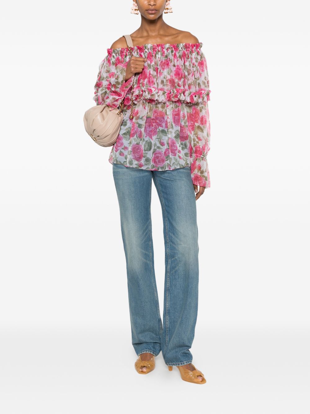 PRINTED SILK BLOUSE