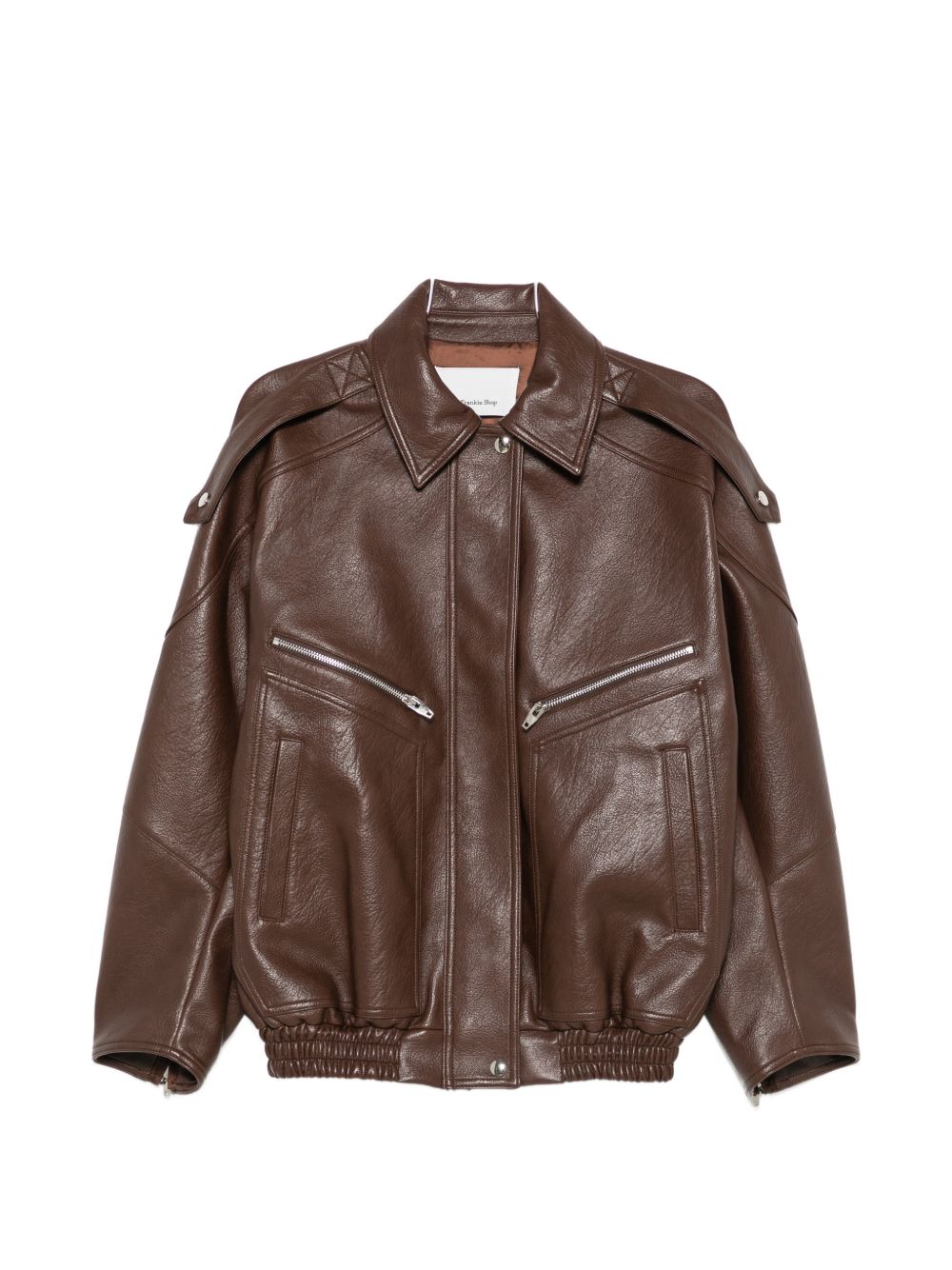 HUDSON FAUX LEATHER BOMBER JACKET