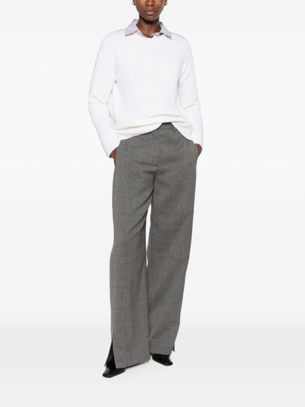 WOOL AND CASHMERE CREWNECK SWEATER