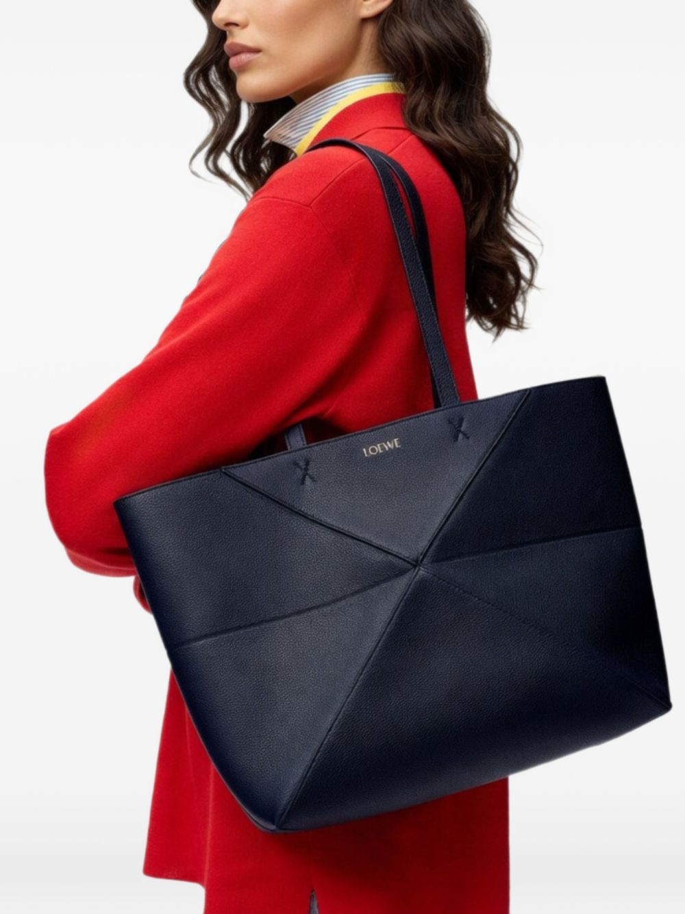 PUZZLE FOLD MEDIUM LEATHER TOTE