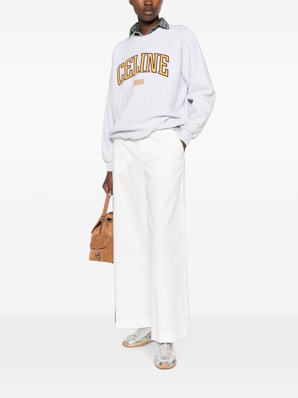 WIDE-LEG COTTON TROUSERS