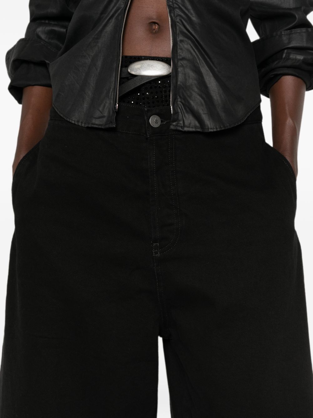 DENIM COTTON BERMUDA SHORTS