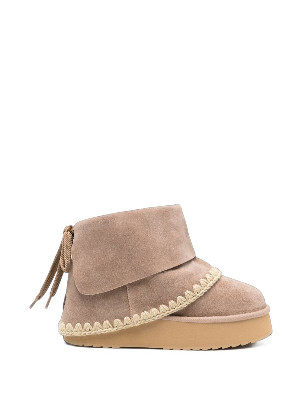 PLATFORM WOOL BOOTS