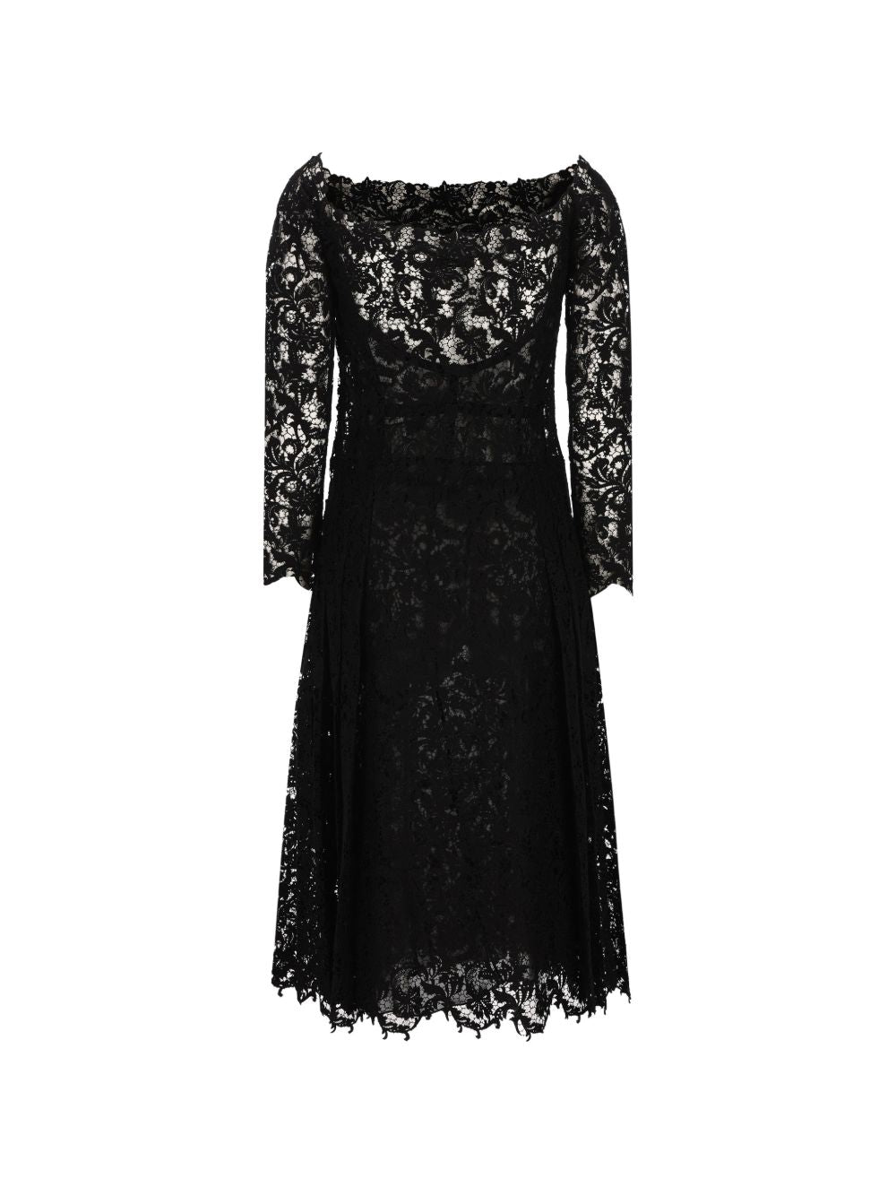 MACRAMÉ LACE MIDI DRESS