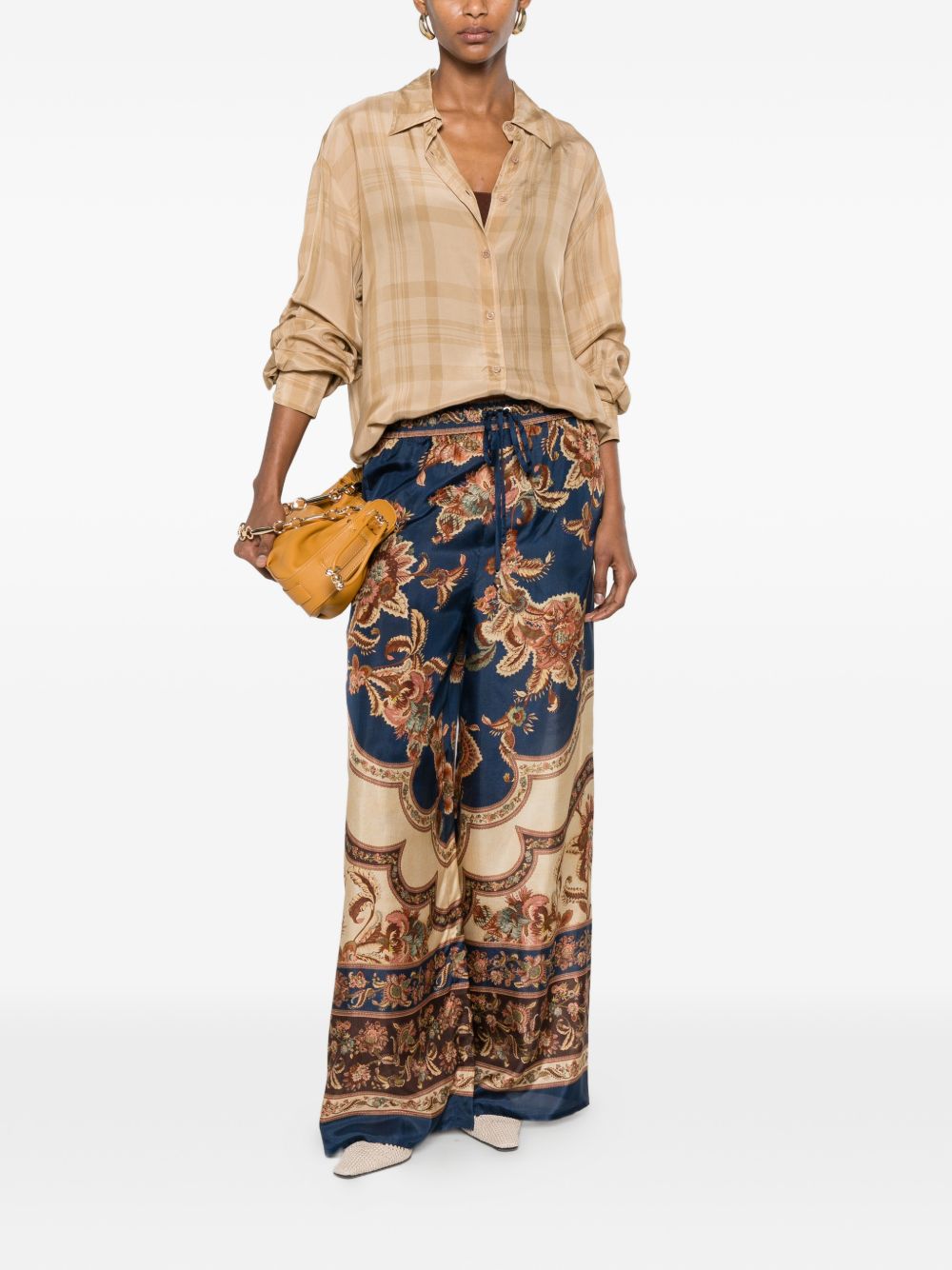 ASTER PRINTED SILK TROUSERS