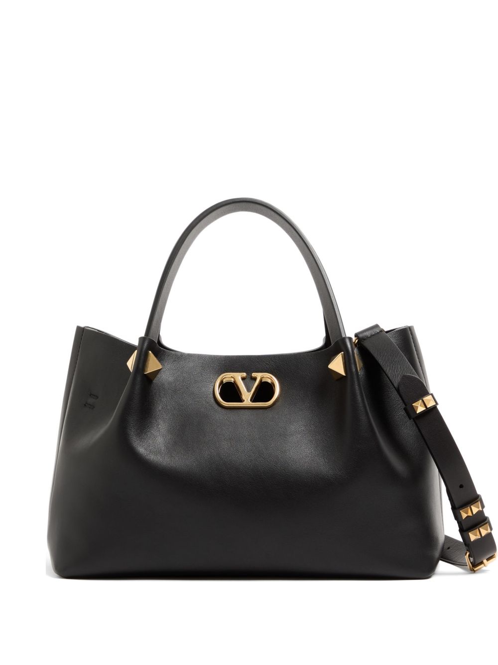 VLOGO SIGNATURE SMALL LEATHER TOTE
