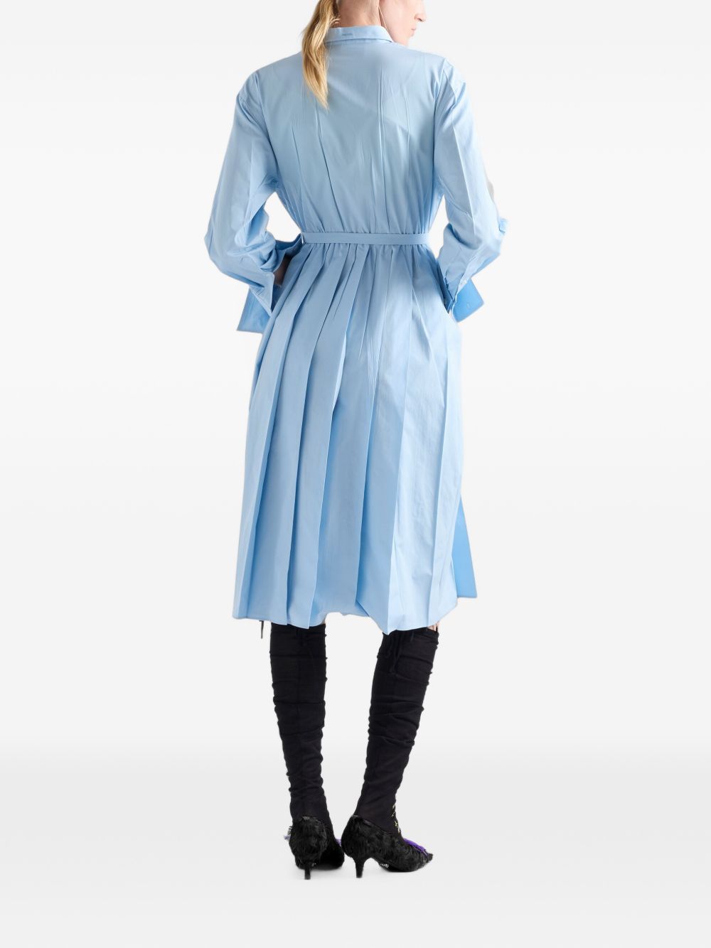 POPELINE COTTON MIDI DRESS