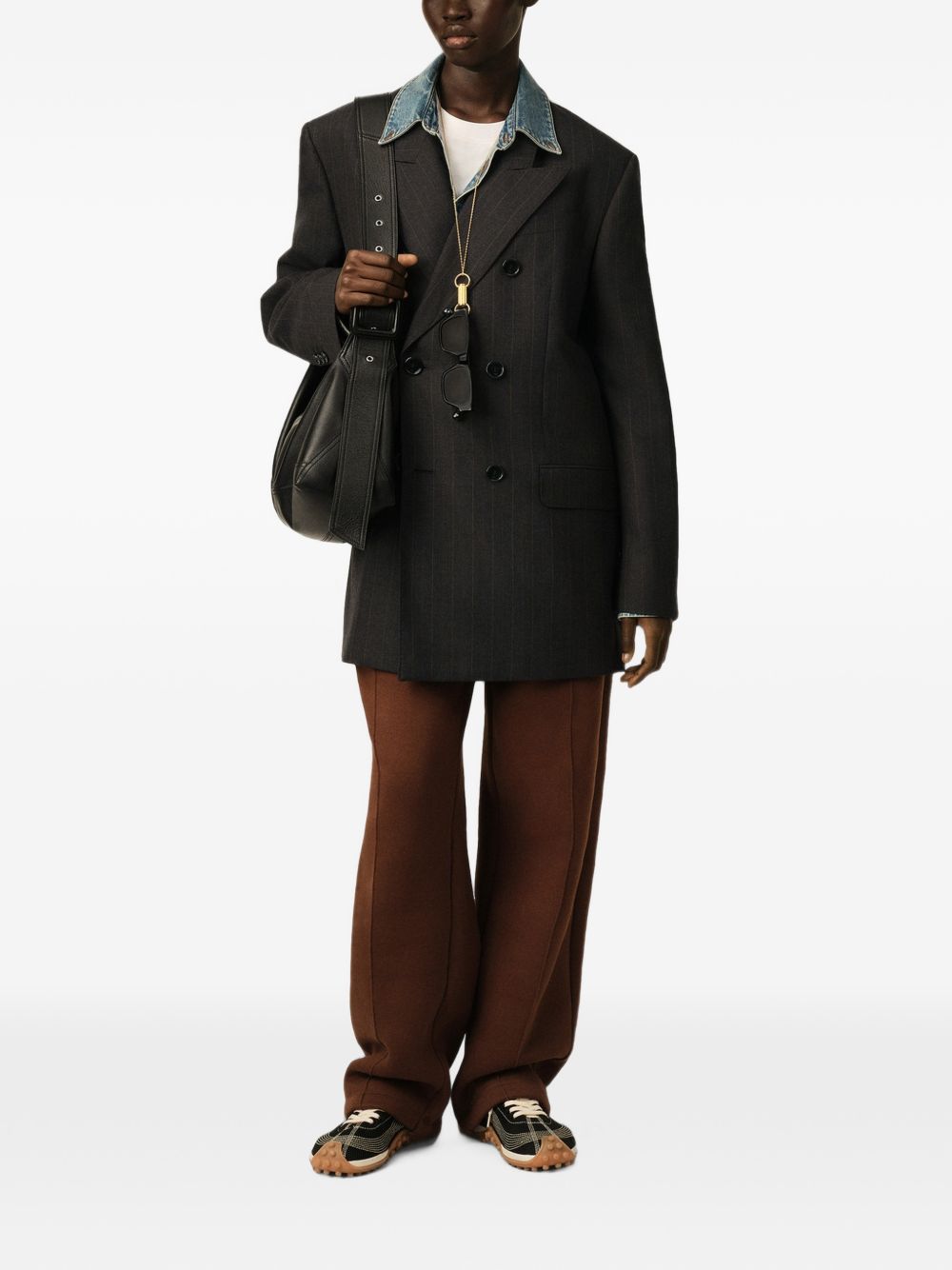 WOOL DOUBLE-BREASTED BLAZER JACKET