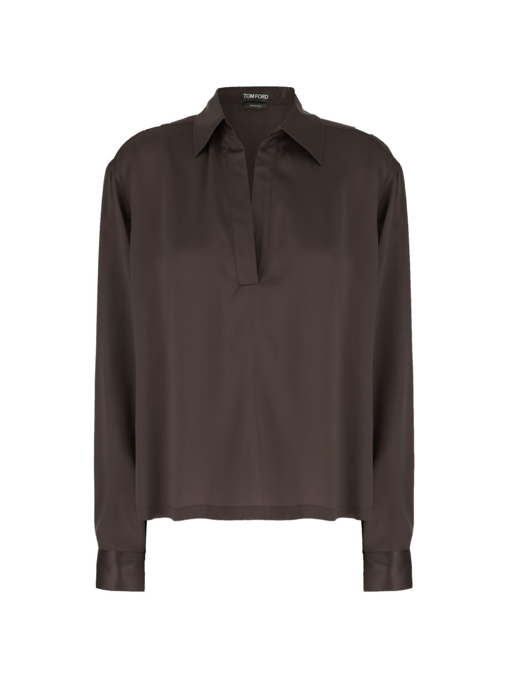 SILK SATIN POLO SHIRT