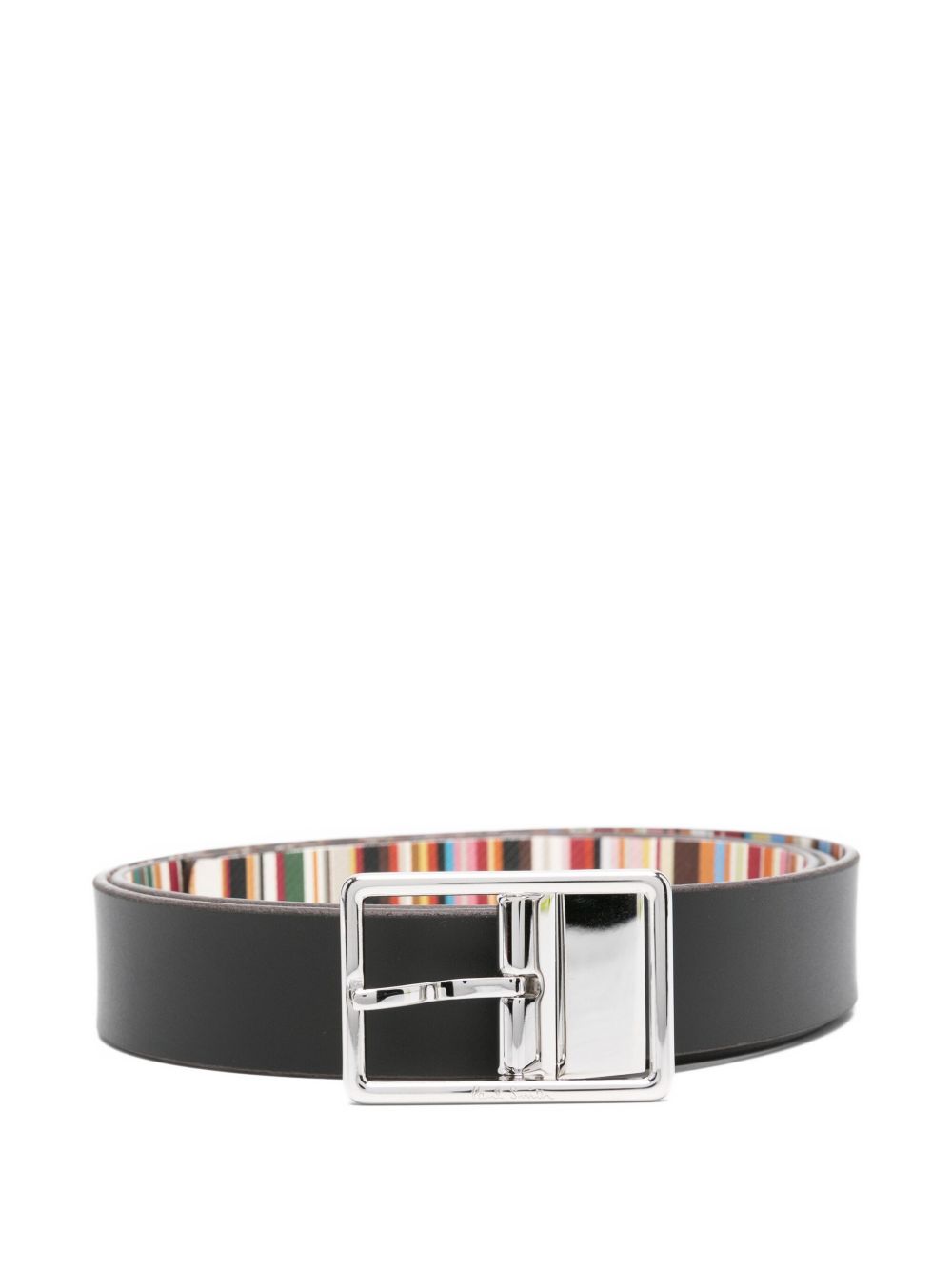 SIGNATURE STRIPE LEATHER BELT