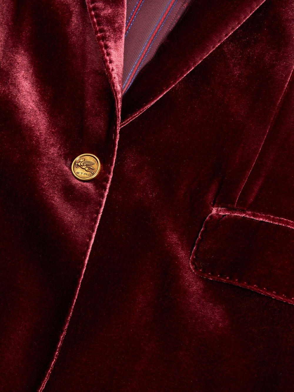 VELVET SINGLE-BREASTED BLAZER JACKET