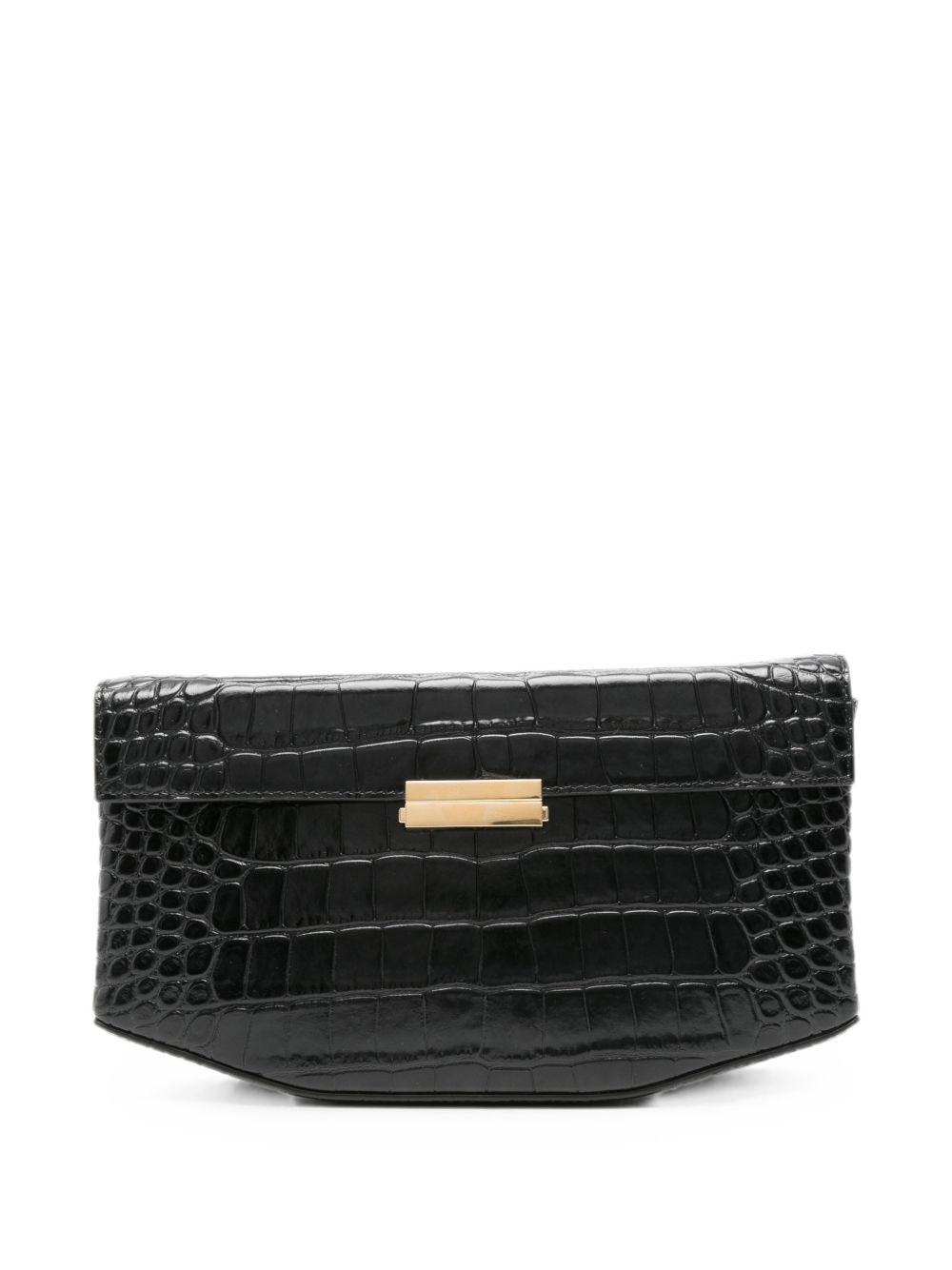 CLIP LEATHER SHOULDER BAG