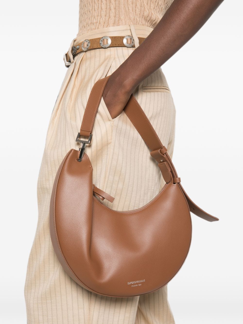 MEDIUM LEATHER HOBO BAG