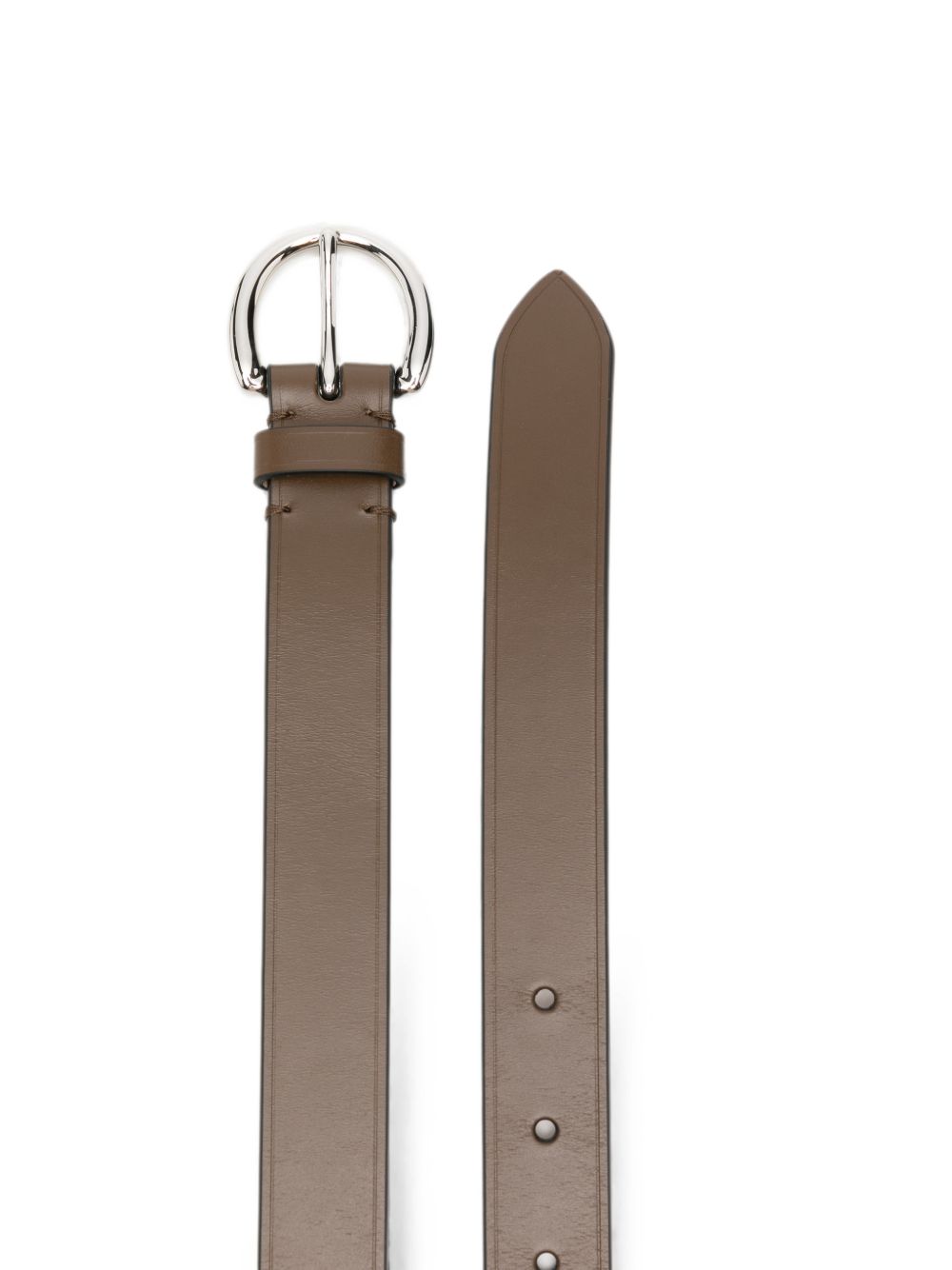 ROUND BUCKLE LEATHER BELT