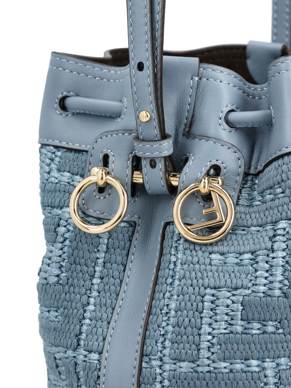 MON TRESOR MINI STRAW BUCKET BAG