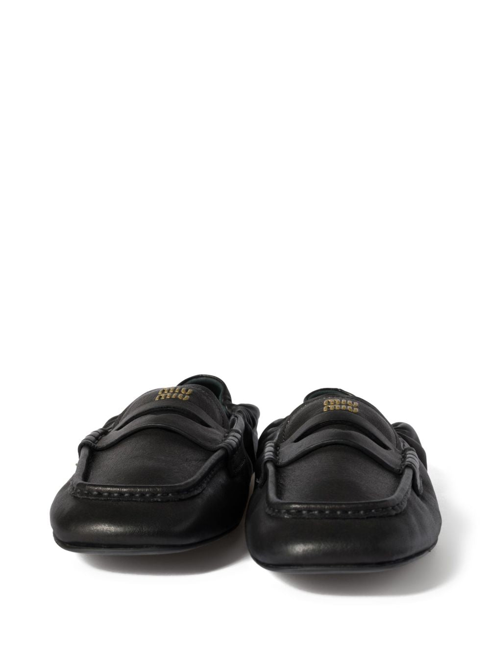 RUCHES LEATHER LOAFERS