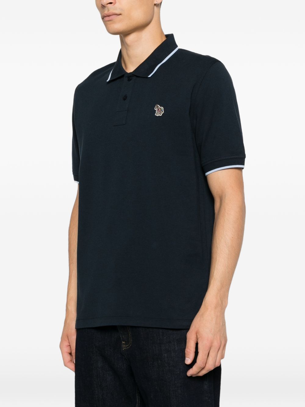 ZEBRA LOGO COTTON POLO SHIRT