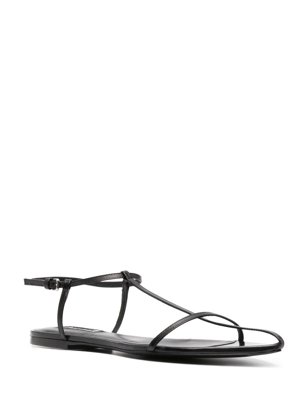 LEATHER FLAT SANDALS