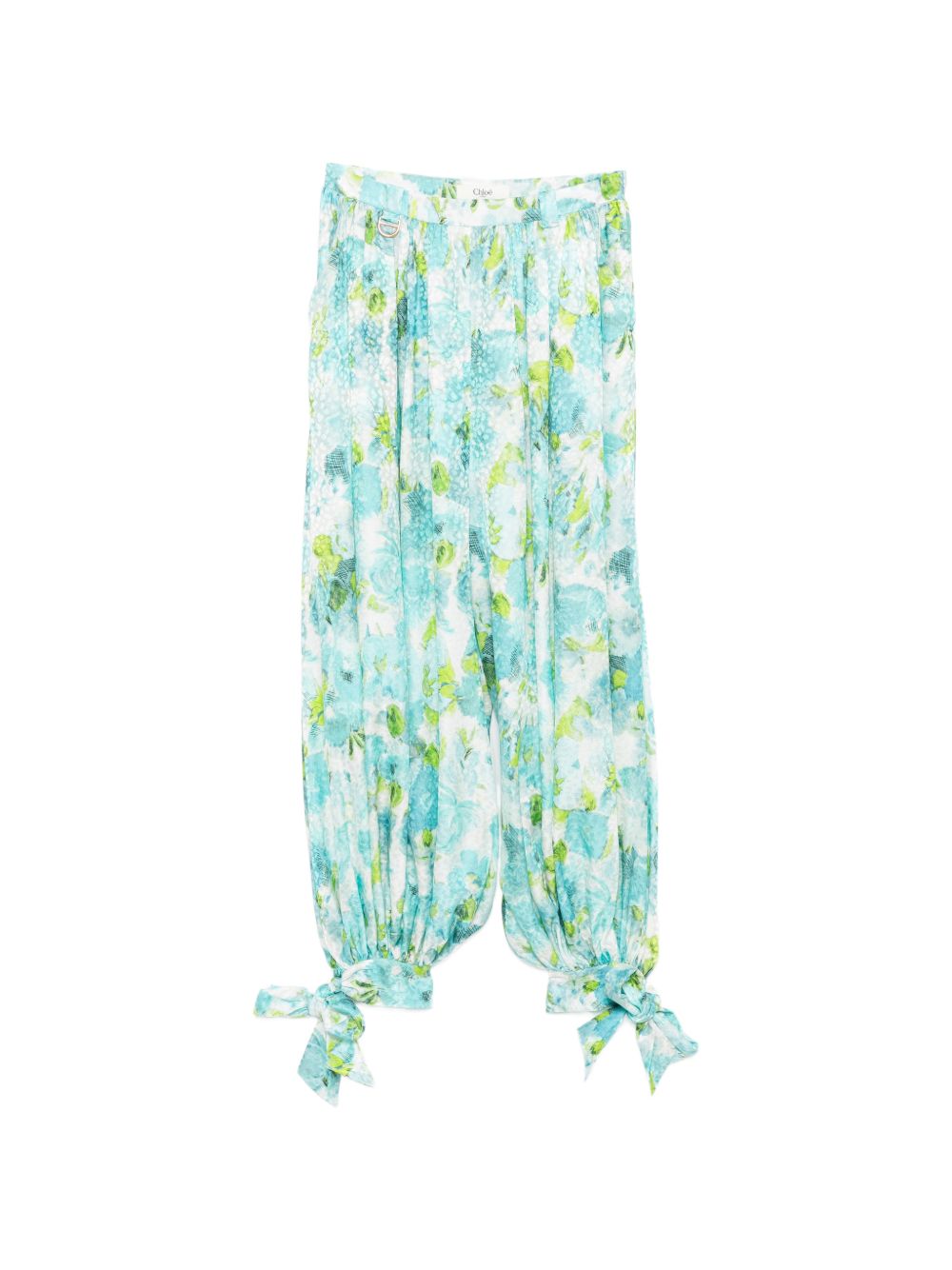 PRINTED SILK TROUSERS
