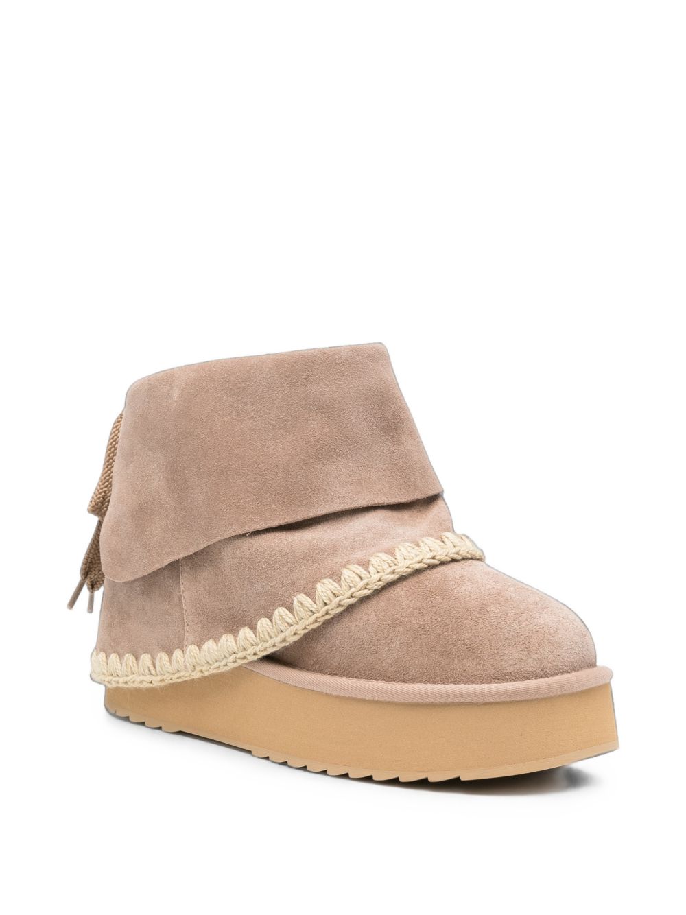 PLATFORM WOOL BOOTS