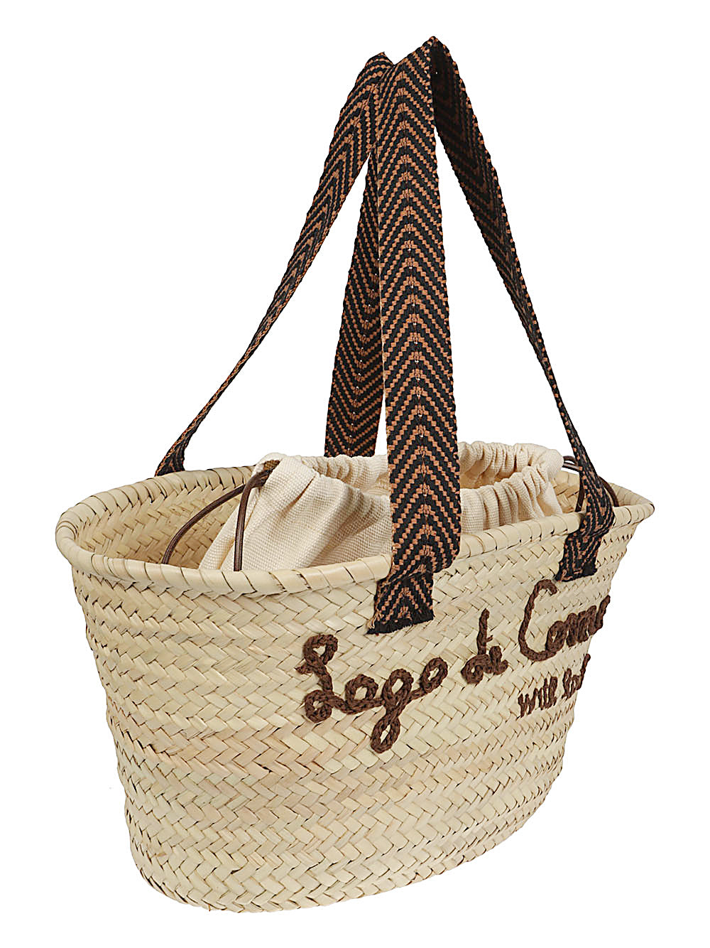LAGO DI COMO WITH LOVE RAFIA TOTE