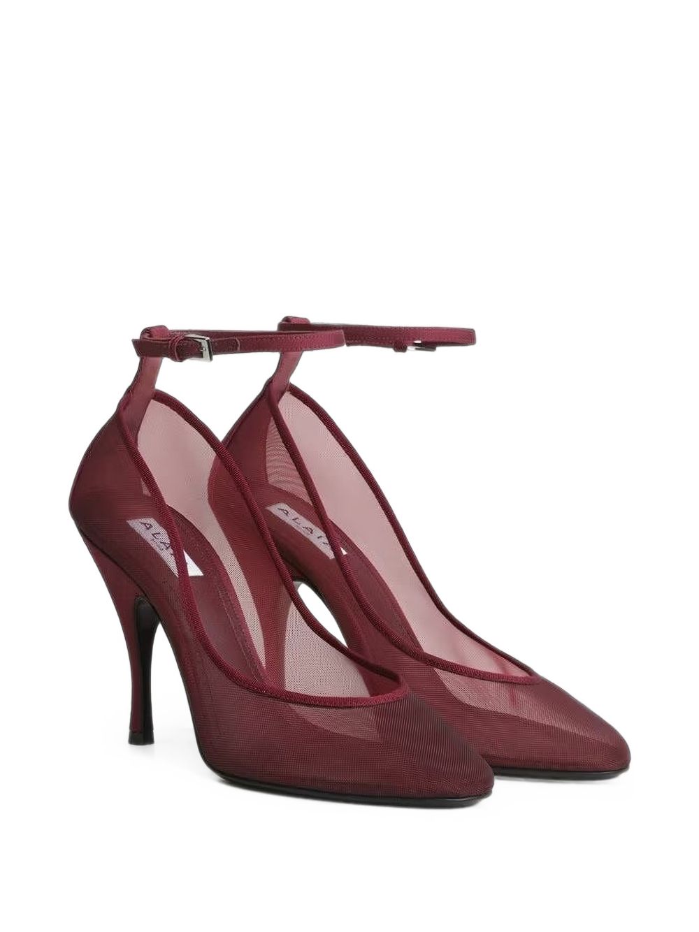 NET LEATHER PUMPS