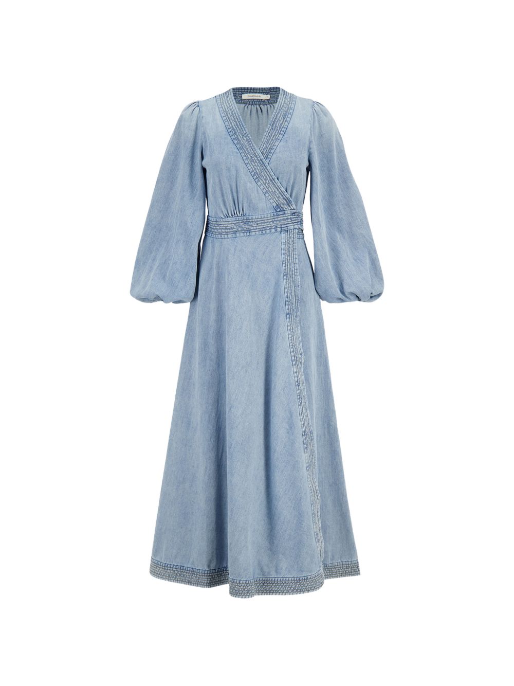 INDRA DENIM MIDI DRESS